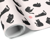 お馬鹿な黒猫 ラッピングペーパー (ロールコーナー)