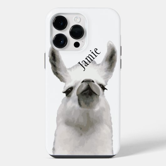 お高くとまったスノッティーなラマ iPhoneケース (裏面)