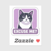 お高くとまった「失礼じゃない?」タキシード猫 シール (シート)