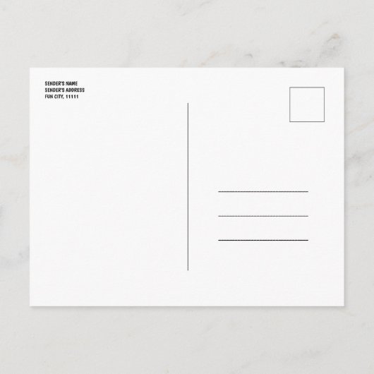 お魚さんと一緒にお祝い オフィシャル・ワン・フィッシング 1歳の誕生日おめでとう ポストカード (裏面)