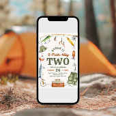 お魚さんと一緒にお誕生日おめでとう招待状 招待状