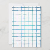 お魚さんと一緒にお誕生日おめでとう！青い坊やの2歳の誕生日 招待状 (裏面)