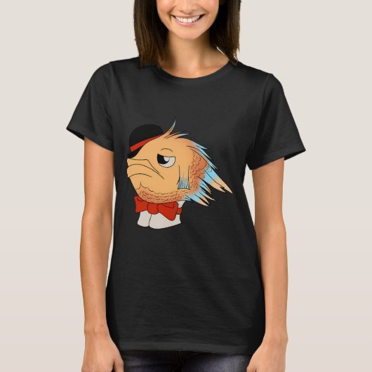 お魚さんと帽子 Tシャツ (正面)