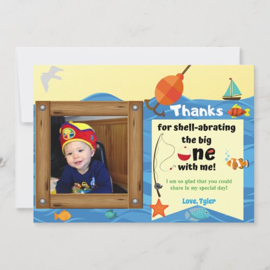 お魚さんのお写真付き特別サンクスカード サンキューカード (正面)