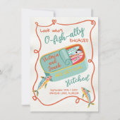 お魚さんも夢中！エンゲージメントパーティーのお知らせ 招待状 (正面)