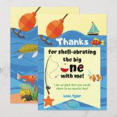 お魚にちなんだ特別な感謝カード サンキューカード (正面/裏面)