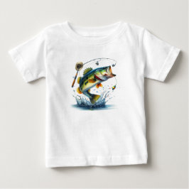 お魚に公式にツー・フィッシング 2歳の誕生日 ベビーTシャツ
