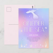 お魚の海のファンシーなスパークル人魚の誕生日 ポストカード (正面/裏面)