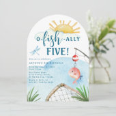 お魚アリー ファイヴ！｜5歳の誕生日パーティー 招待状 (スタンド正面)