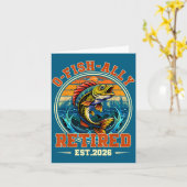 お魚アリー 引退漁師デザイン カード (黄色い花)