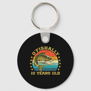 お魚デビュー10周年おもしろ釣り 誕生日 魚 キーホルダー