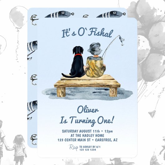 お魚公式 フィッシングボーイの誕生日 招待状