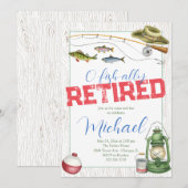 お魚引退 - 魚の退職のお誘い 招待状 (正面/裏面)