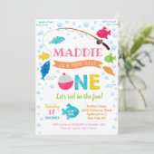 お魚釣り公式1歳の誕生日招待状 招待状 (スタンド正面)