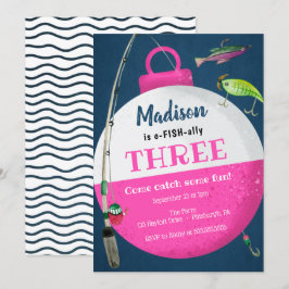 お魚釣り 誕生日おめでとう ご招待状 招待状