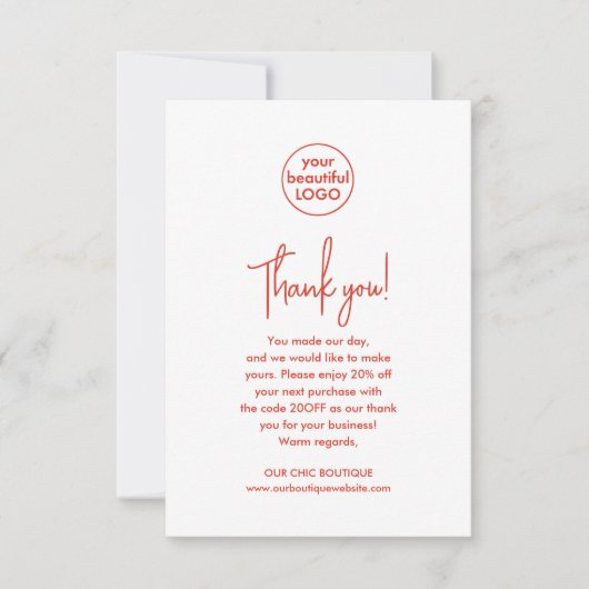 お鮮やか客様への感謝の気持ち サンキューカード (正面)