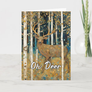 お鹿素朴よ芸術的く サンキューカード