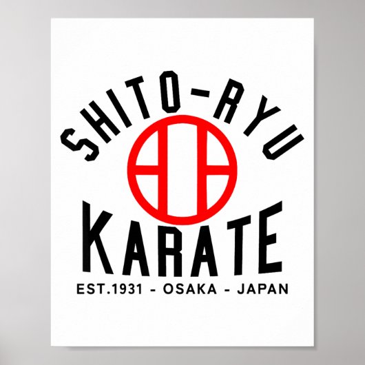 お龍空手 日本 武道 ポスター (正面)