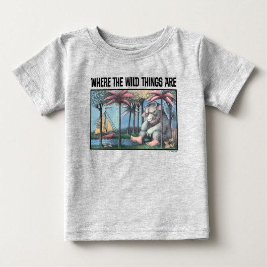 『かいじゅうたちのいるところ』 | 本の表紙 ベビーTシャツ (正面)