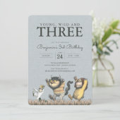 『かいじゅうたちの土地』3歳の誕生日 招待状 (スタンド正面)