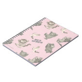 『かいじゅうたちの夜』ピンクの星柄パターン ノートブック (左側)