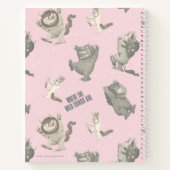 『かいじゅうたちの夜』ピンクの星柄 ノートブック (裏面)