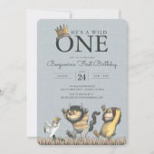 『かいじゅうたちの夜』1歳の誕生日パーティー招待状 招待状 (正面)