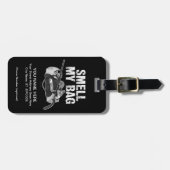 かいで下さい私のバッグ(ホッケーの悪臭)を ラゲッジタグ (正面横)