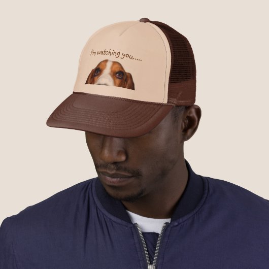 かいま見ているバセットハウンド キャップ (インサイチュ)