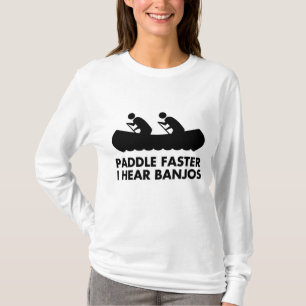 かいより速く私はバンジョーを聞きます Tシャツ