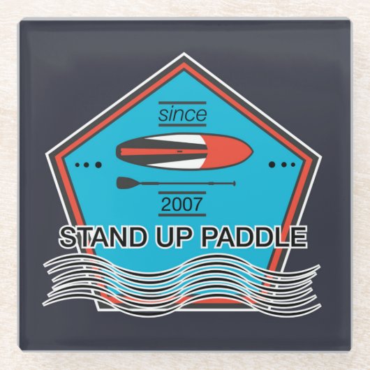 かいポスターを立てて下さい ガラスコースター (正面)