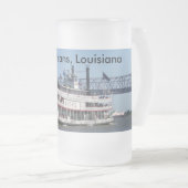 かい荷車引き フロストグラスビールジョッキ (正面右)