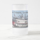 かい荷車引き フロストグラスビールジョッキ (中央)