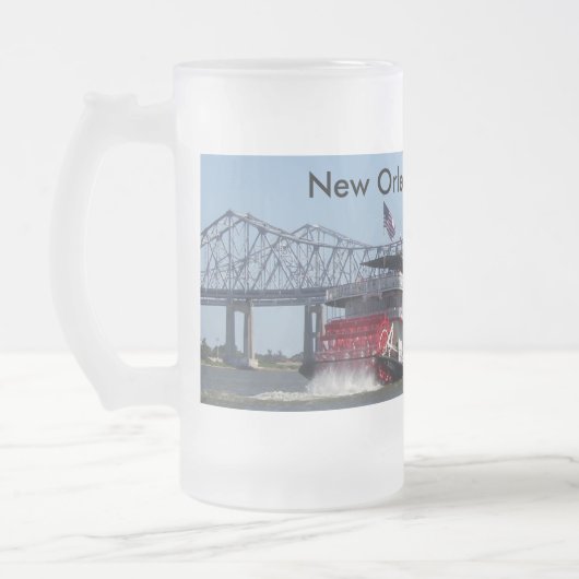 かい荷車引き フロストグラスビールジョッキ (左)