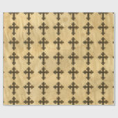 かえでの木のキリスト教の十字のフルーリのシタン ラッピングペーパー (フラット)