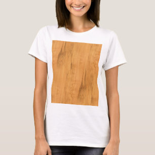 かえでの木製の穀物の質の一見 Tシャツ
