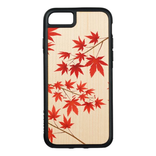 かえでの葉 CarvedウッドiPhoneケース (裏面)