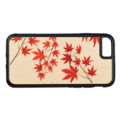 かえでの葉 CarvedウッドiPhoneケース (裏面(横))