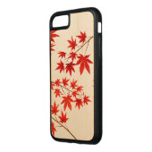 かえでの葉 CarvedウッドiPhoneケース (左)
