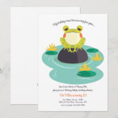 かえるのいる蓮の葉 招待状 (正面/裏面)