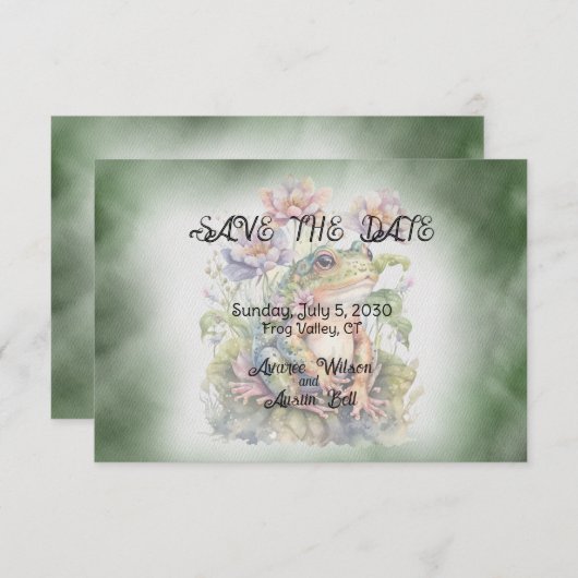 かえるのウェディング セーブザデート (正面/裏面)