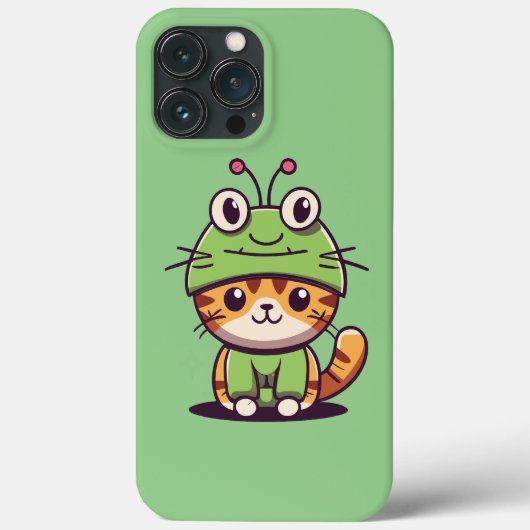かえるの帽子を被ったチャーミングな猫 - 愛らしい子猫 Case-Mate iPhoneケース (裏面)