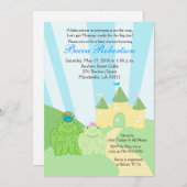 かえるの王子様とお姫様 5x7 ベビーシャワー招待状 招待状 (正面/裏面)