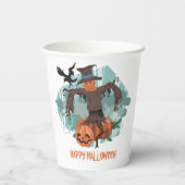 かかしとカボチャのハロウィン 紙コップ (裏面)