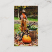 かかしとカボチャ – プラチナ仕上げ 名刺 (裏面)