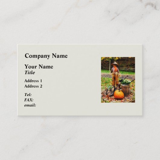 かかしとカボチャ 名刺 (正面)