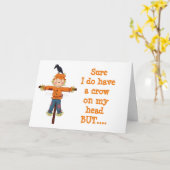 かかしとカラスの「誕生日の願い」 カード (黄色い花)