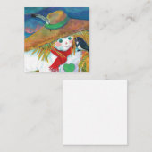 かかしとスズメの会話のイラスト ノートカード (正面/裏面)