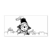 かかしとフェンスイラストレーションのアートスタンプ ラバースタンプ (インプリント)