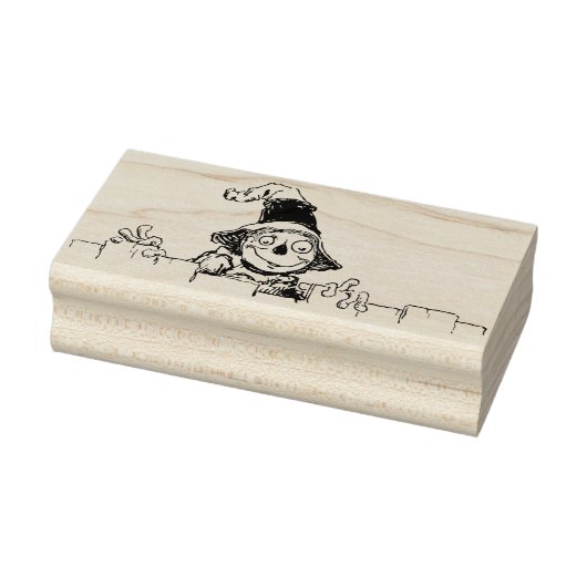 かかしとフェンスイラストレーションのアートスタンプ ラバースタンプ (スタンプ)